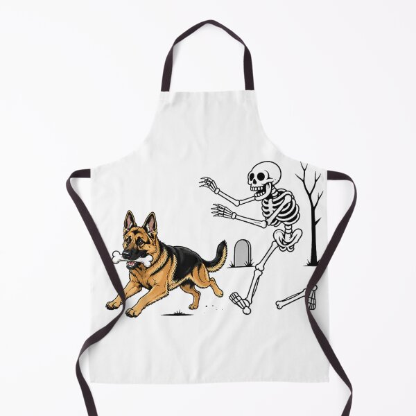 Item preview, German Shepherd Dog Stealing Bone from Skeleton Halloween designed and sold by Denenberg Jardel.