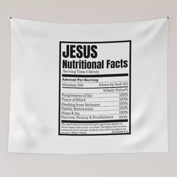 Item preview, Jesus Nutritional Facts designed and sold by PeggyGilligan.