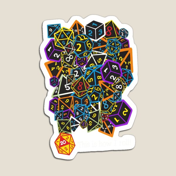 Item preview, Dice Pile Chaotic Roll Pun  designed and sold by FrogBox-Studio.