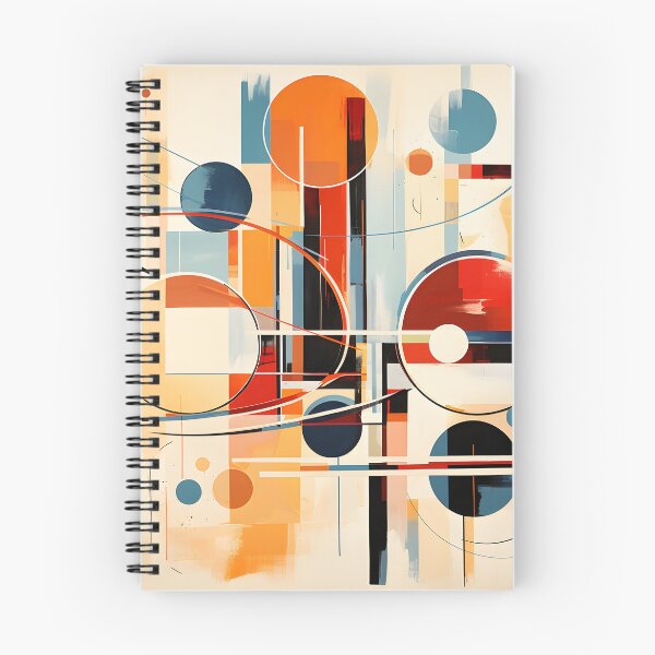 Item preview, Orange and Blue Geometric Circles Modern Abstract Art designed and sold by GutyzDesignsES.
