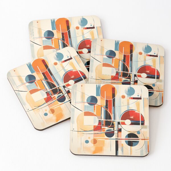 Item preview, Orange and Blue Geometric Circles Modern Abstract Art designed and sold by GutyzDesignsES.