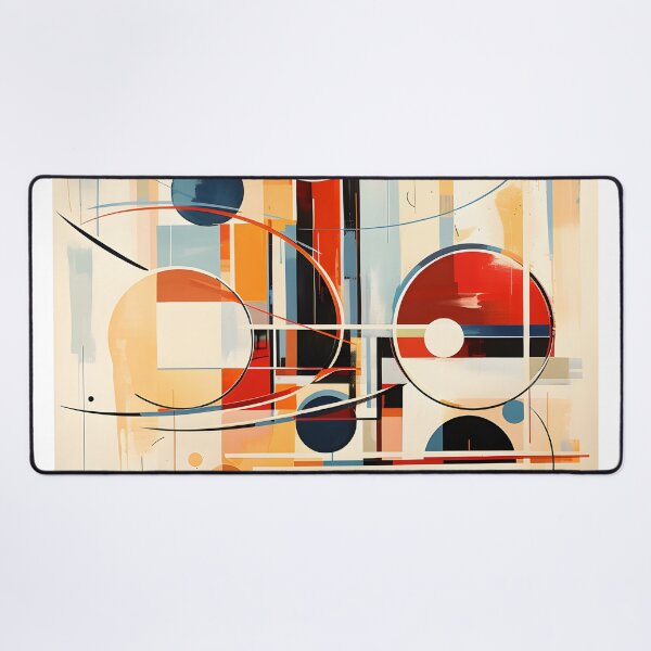 Item preview, Orange and Blue Geometric Circles Modern Abstract Art designed and sold by GutyzDesignsES.
