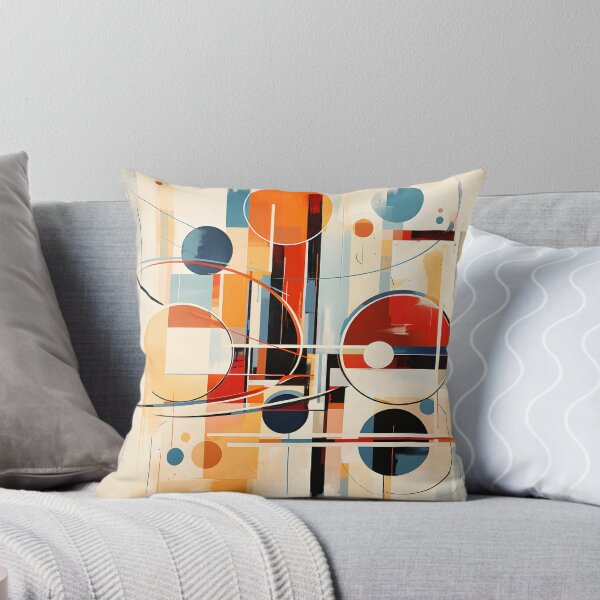 Item preview, Orange and Blue Geometric Circles Modern Abstract Art designed and sold by GutyzDesignsES.