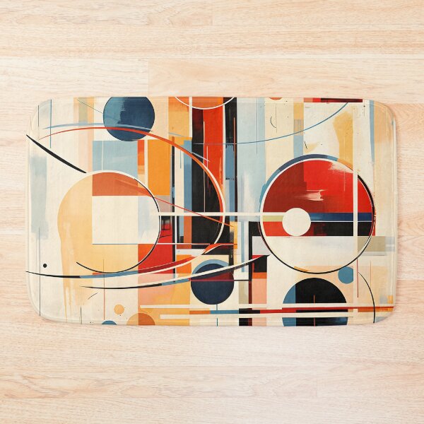 Item preview, Orange and Blue Geometric Circles Modern Abstract Art designed and sold by GutyzDesignsES.