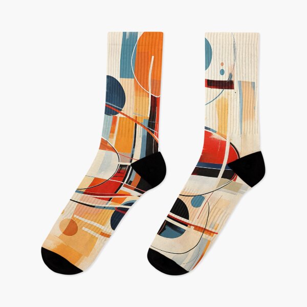 Item preview, Orange and Blue Geometric Circles Modern Abstract Art designed and sold by GutyzDesignsES.
