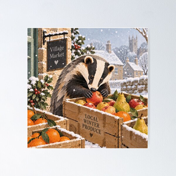 Item preview, Market Badger designed and sold by LittleDreamsCo.
