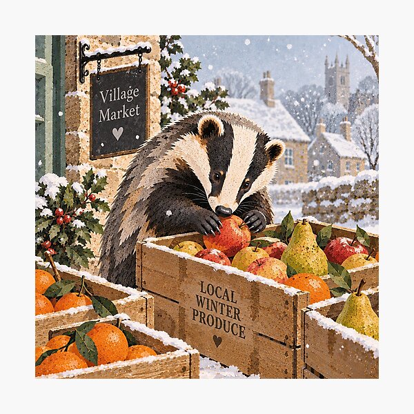 Item preview, Market Badger designed and sold by LittleDreamsCo.