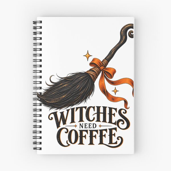 Item preview, Witches Need Coffee – Funny Halloween Witch Broom designed and sold by meme2525.