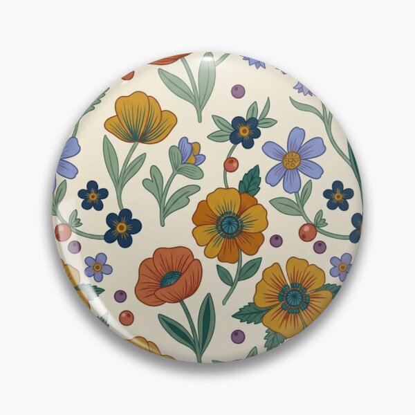 Item preview, Vintage Retro Botanical Floral Pattern designed and sold by ShivCraftStudio.