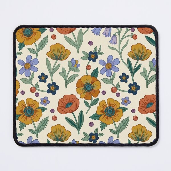 Item preview, Vintage Retro Botanical Floral Pattern designed and sold by ShivCraftStudio.