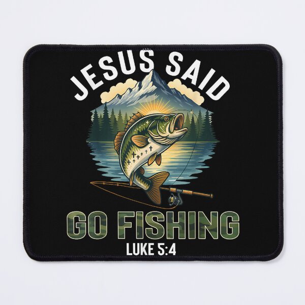 Item preview, Jesus Said Go Fishing Bible Verse Fisherman Christian Luke designed and sold by PeggyGilligan.