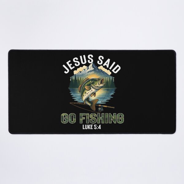 Item preview, Jesus Said Go Fishing Bible Verse Fisherman Christian Luke designed and sold by PeggyGilligan.