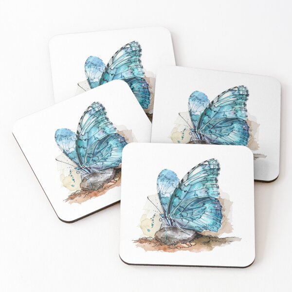 Item preview, Blue Butterfly | Elegant Nature Aesthetic Art designed and sold by Mandayartstudio.