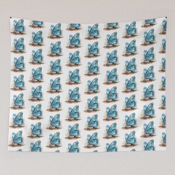 Item preview, Blue Butterfly | Elegant Nature Aesthetic Art designed and sold by Mandayartstudio.