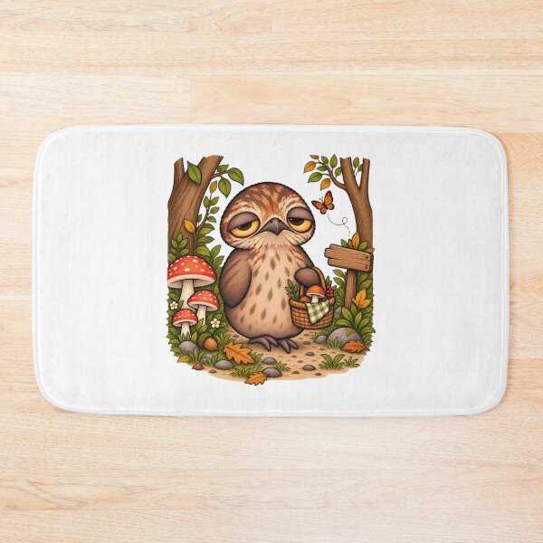 Item preview, Sleepy Potoo Bird Mushroom Forest | Cute Woodland Autumn Nature Design designed and sold by MrDev.