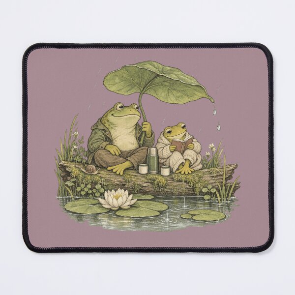 Item preview, Rainy Day Frog Reader for Book Lovers designed and sold by POD DYNASTY | Original Print On Demand T-Shirt Graphics.
