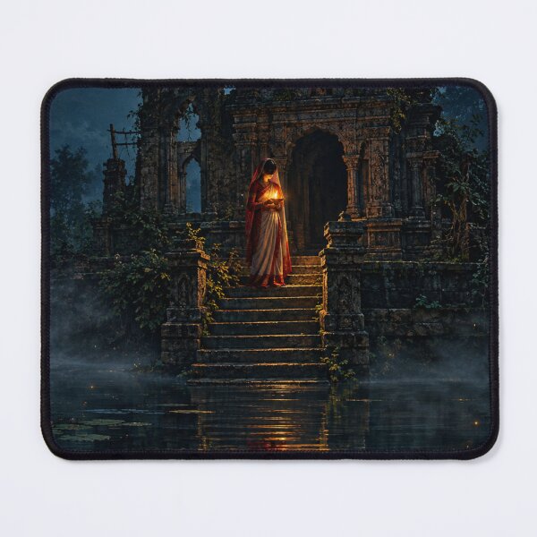 Item preview, Moonlit Temple Bride – Bengali Folklore Night designed and sold by meghnad.