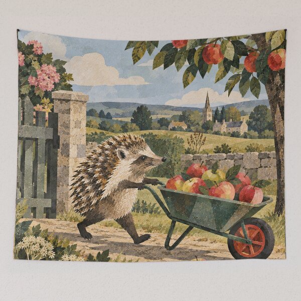 Item preview, Hedgehog at the apple farm designed and sold by LittleDreamsCo.