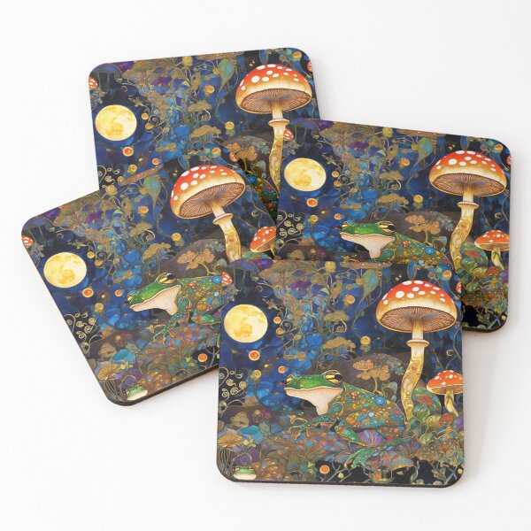 Item preview, Psychedelic Mushrooms and Frogs  designed and sold by TheDarkWardrobe.