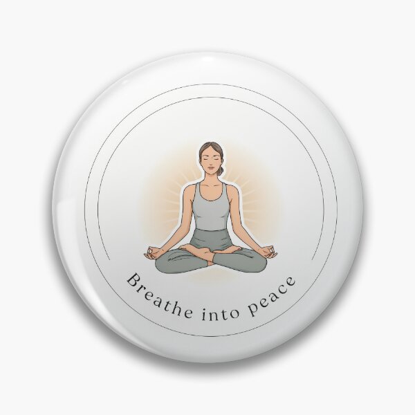 Item preview, Breathe into peace yoga quote designed and sold by NiftyWrx.