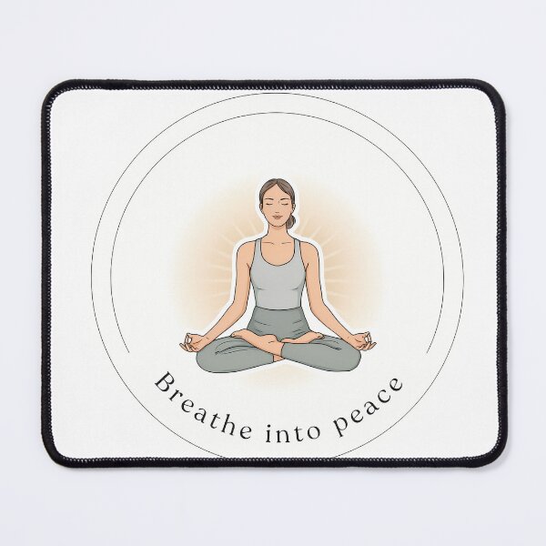 Item preview, Breathe into peace yoga quote designed and sold by NiftyWrx.