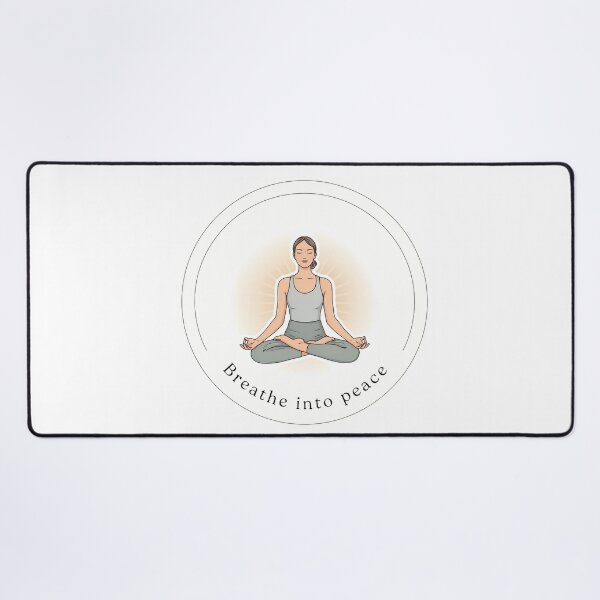 Item preview, Breathe into peace yoga quote designed and sold by NiftyWrx.