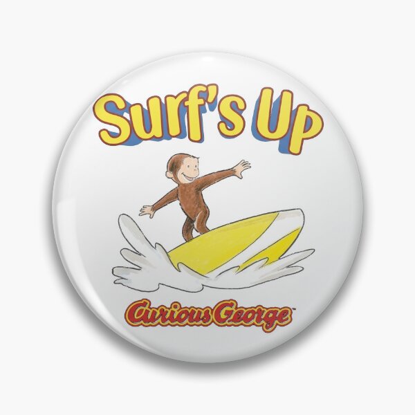 Item preview, Surfing Monkey Surf's Up Yellow Surfboard Beach Summer Artwork designed and sold by VelourEmber.