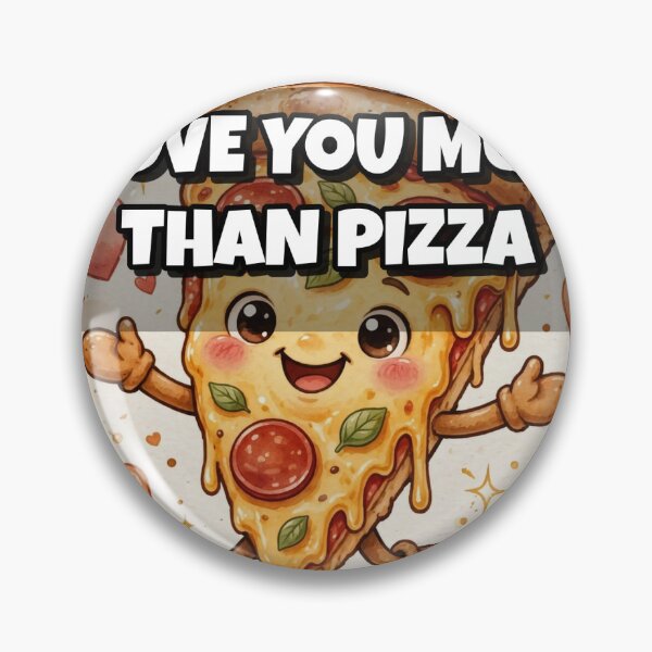 Item preview, I Love You More Than Pizza Funny Anniversary Card designed and sold by Remy's Golden Goods.