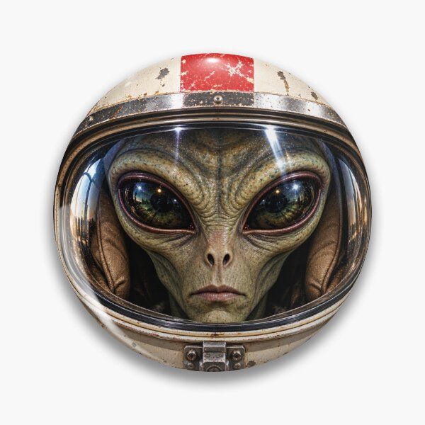 Item preview, Retro Alien Space Explorer – Vintage Sci Fi Helmet designed and sold by Kevin Shearer.