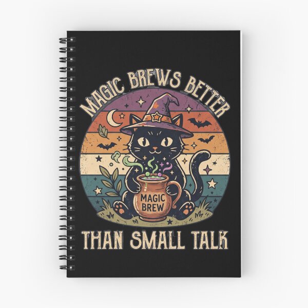 Item preview,  Witch Brews Better Than Small Talk Black Cat Halloween designed and sold by TeeStyle.mr.