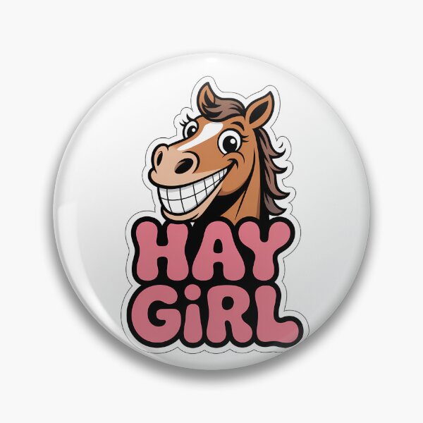 Item preview, HAY GIRL Horse Cartoon designed and sold by NiftyWrx.