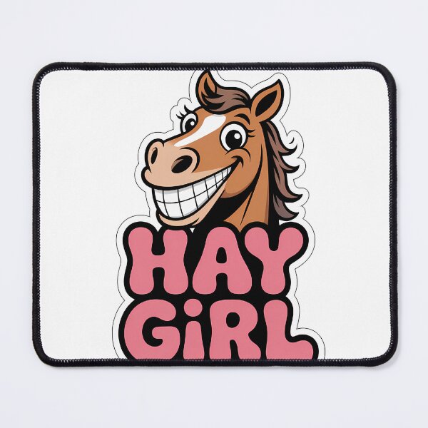 Item preview, HAY GIRL Horse Cartoon designed and sold by NiftyWrx.