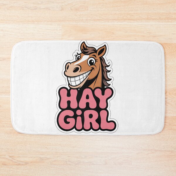Item preview, HAY GIRL Horse Cartoon designed and sold by NiftyWrx.