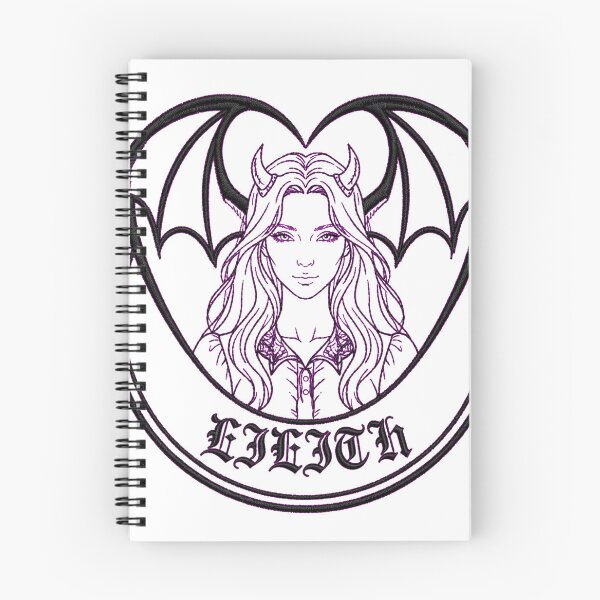 Item preview, Code LILITH Gothic Horns Bat Wings Heart - Dark Line Art Tattoo Design designed and sold by Csaba1983.