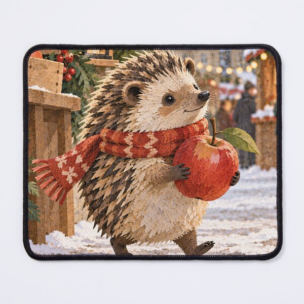 Item preview, Christmas Hedgehog designed and sold by LittleDreamsCo.