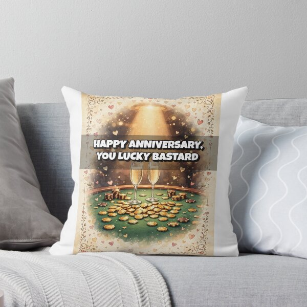 Item preview, Happy Anniversary You Lucky Bastard Funny Card designed and sold by Remy's Golden Goods.