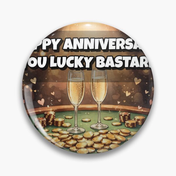 Item preview, Happy Anniversary You Lucky Bastard Funny Card designed and sold by Remy's Golden Goods.