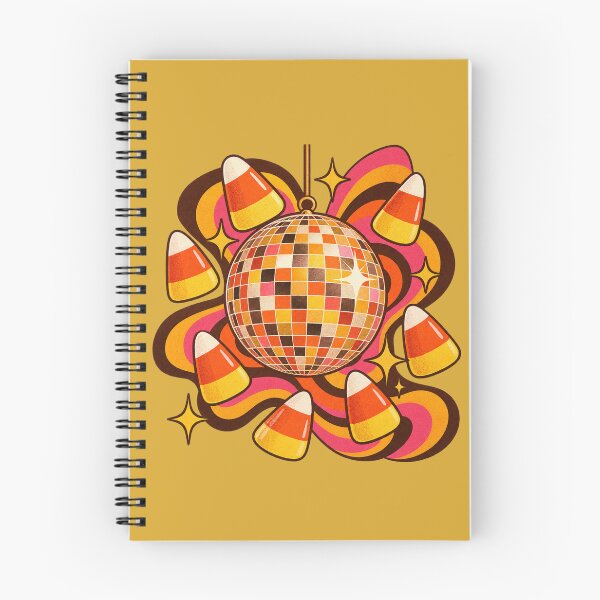 Item preview, Retro 1970s Candy Corn Disco Ball Art – Groovy Vintage Halloween Print designed and sold by MagicMakerPh.