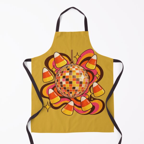 Item preview, Retro 1970s Candy Corn Disco Ball Art – Groovy Vintage Halloween Print designed and sold by MagicMakerPh.