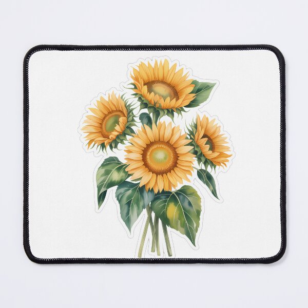 Item preview, Sunflower Watercolor Bouquet designed and sold by NiftyWrx.