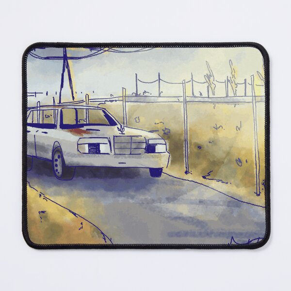 Item preview, Classic White Car on Quiet Road designed and sold by ThayerWhitcbe.