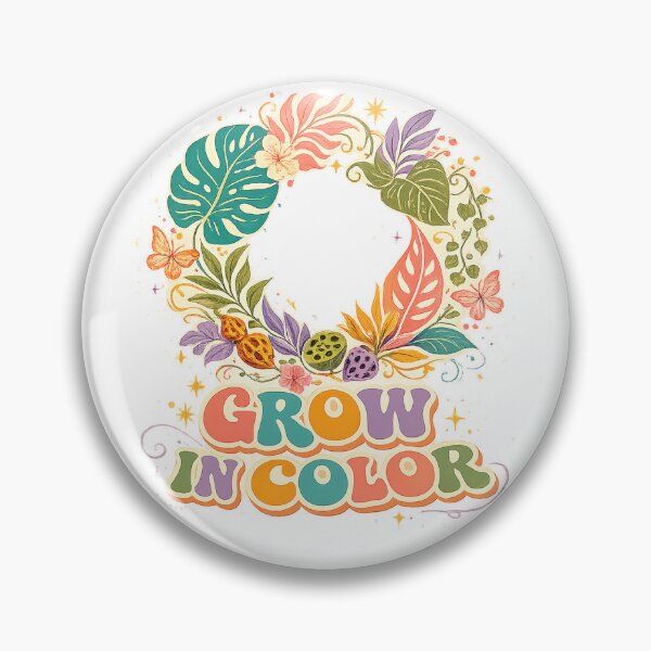 Item preview, Grow in Color Tropical Botanical Self Growth Floral Retro Art Design designed and sold by inkoutninja.