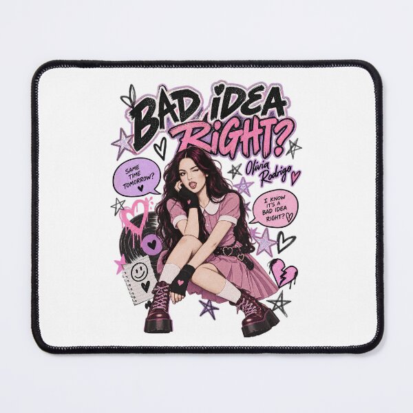 Item preview, Olivia Rodrigo, Olivia Rodrigo Bad Idea Right Y2K Pink Emo Aesthetic designed and sold by graphic-genie.