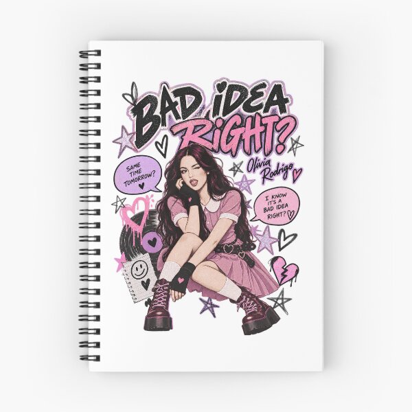 Artikelvorschau, Olivia Rodrigo, Olivia Rodrigo Bad Idea Right Y2K Pink Emo Aesthetic entworfen und verkauft von graphic-genie.