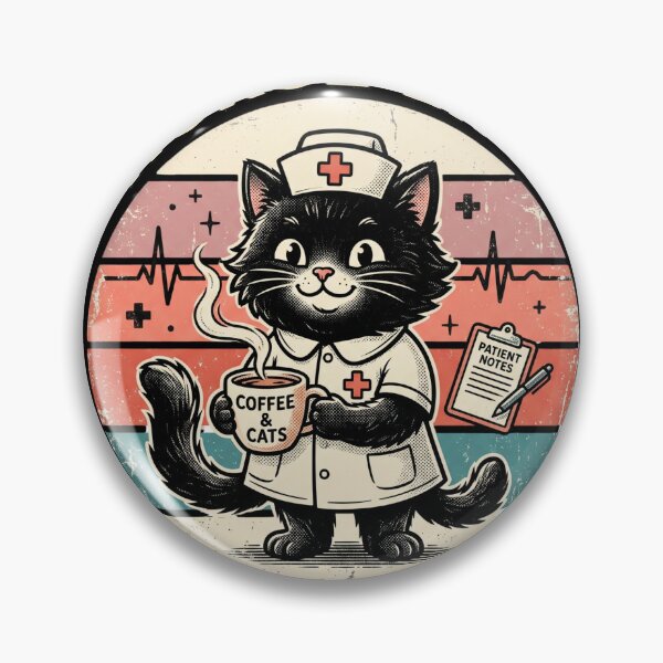Item preview, Nurse Life Coffee Cats Repeat – Funny Nurse Cat Design designed and sold by TeeStyle.mr.