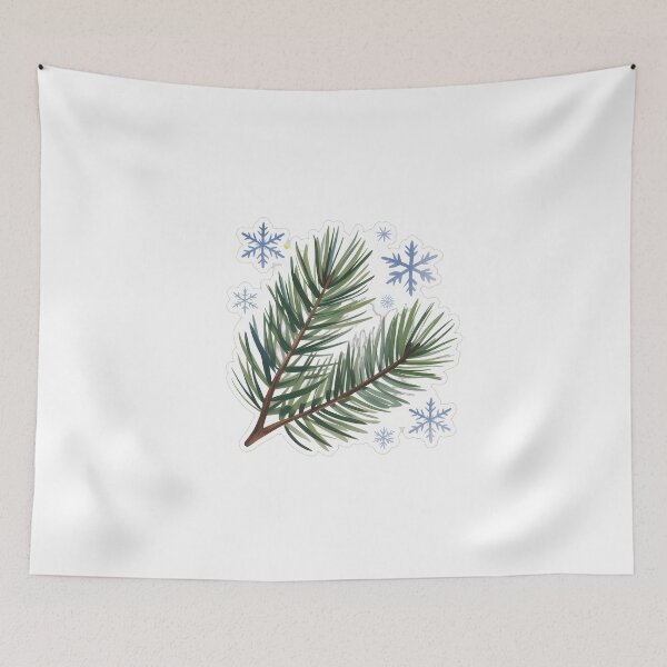 Item preview, Snowflakes and Pine Branches designed and sold by NiftyWrx.