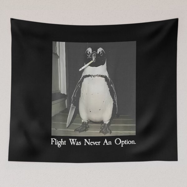 Item preview, Flight was Never an Option Penguin Smoking Funny Bird Meme designed and sold by HuserPiri.