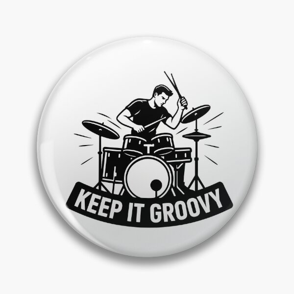 Item preview, Bold Drummer with 'Keep it Groovy' Quote designed and sold by NiftyWrx.