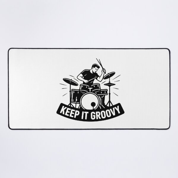 Item preview, Bold Drummer with 'Keep it Groovy' Quote designed and sold by NiftyWrx.