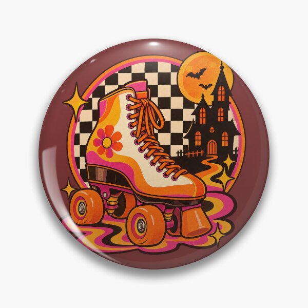 Item preview, Retro 1970s Roller Skate Haunted House Art – Groovy Halloween Print designed and sold by MagicMakerPh.